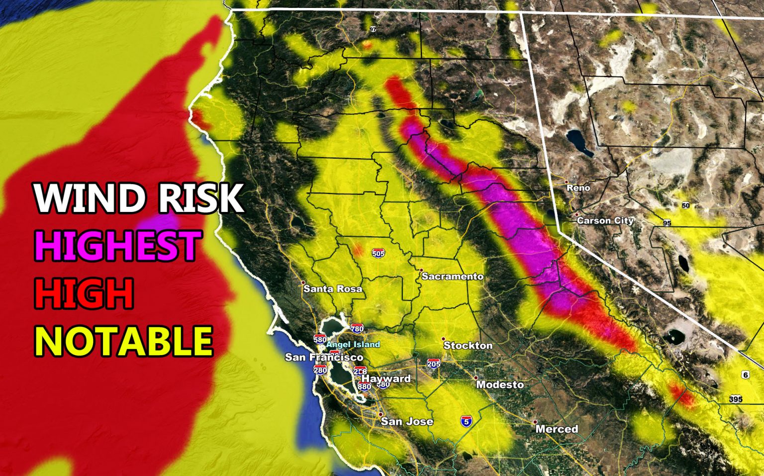 Gusty Winds Expected Tuesday and Wednesday For Sacramento Valley, Wind