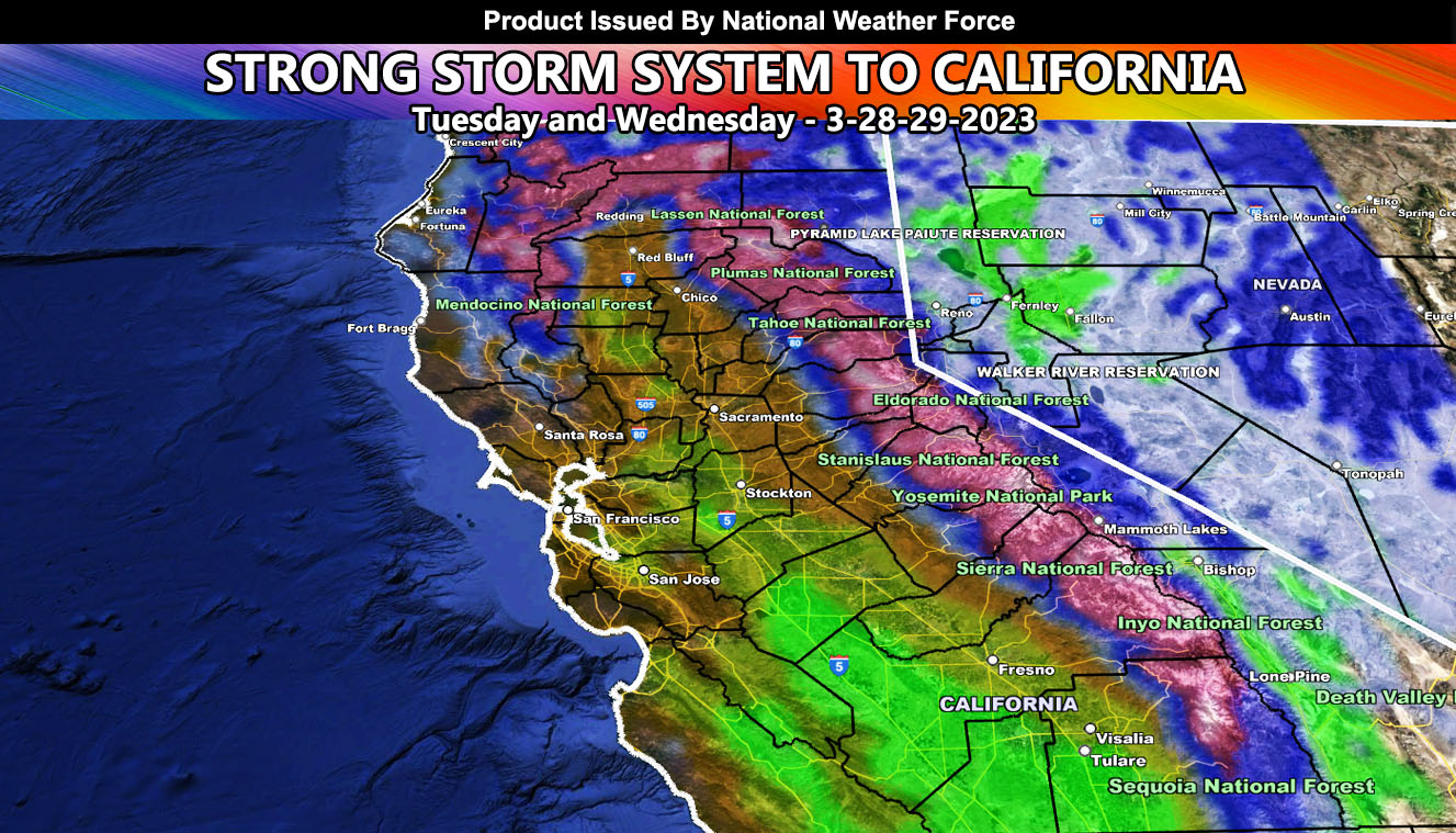 Storm System To Bring Rain, Snow, And Thunderstorms To California ...