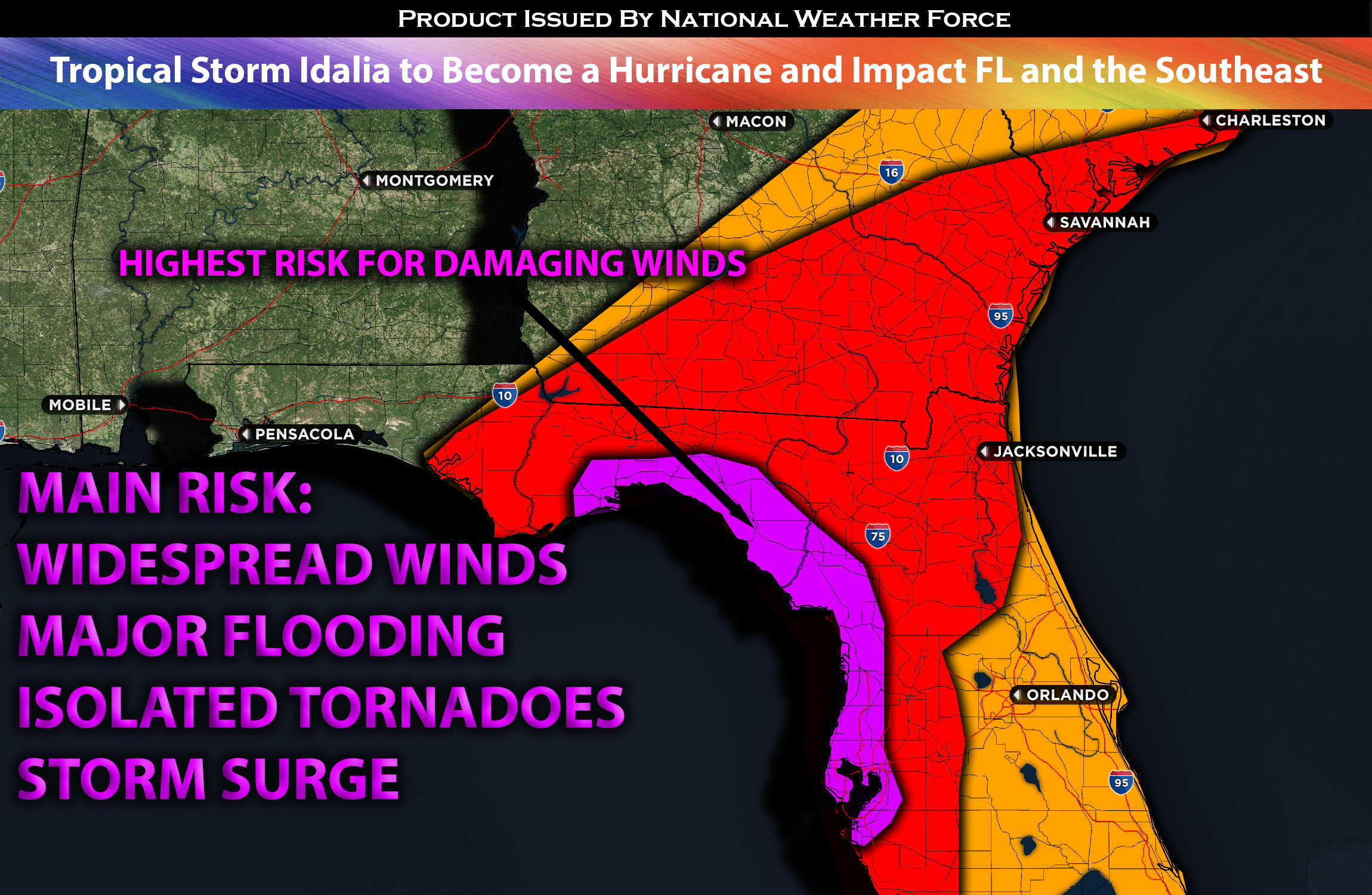 Tropical Storm Idalia to a Hurricane Impacting FL and the