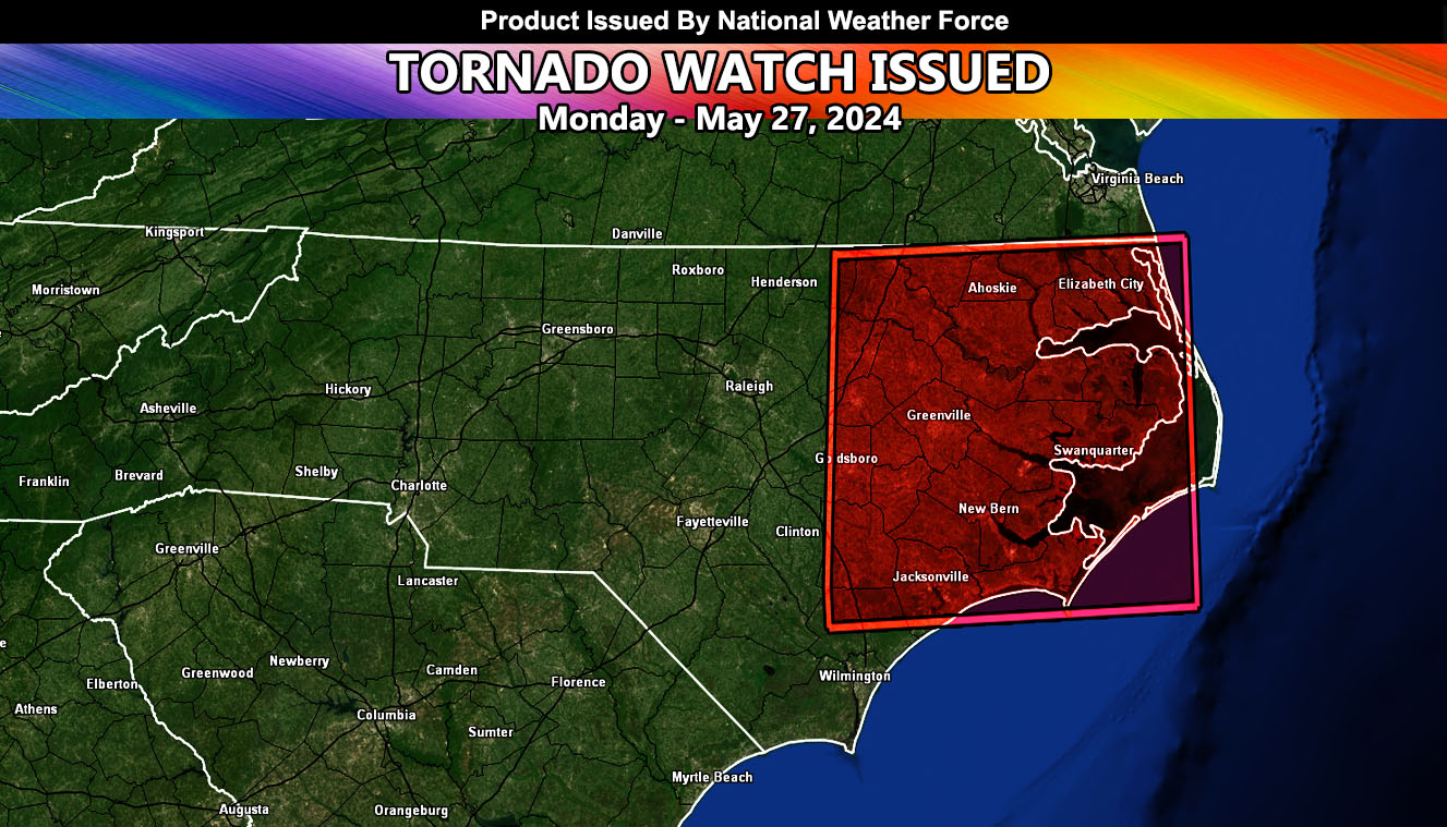 Severe Thunderstorms, Including Tornadoes Possible for the Eastern half